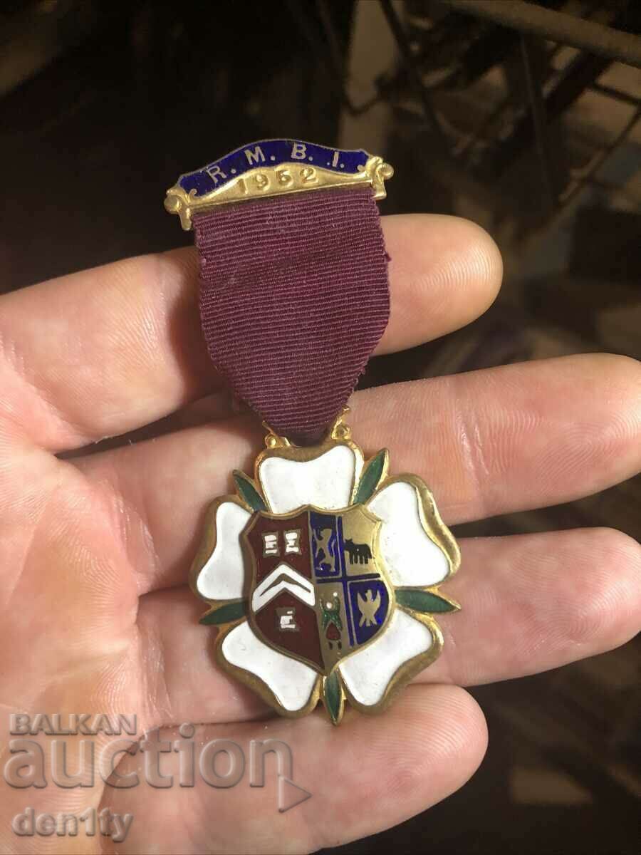 enamel masonic medal, Spencer London enamel masonic medal, Spencer London