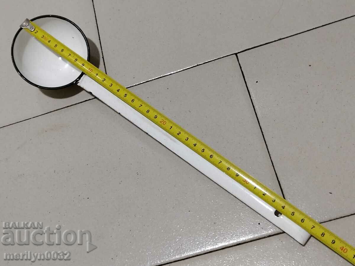 Old enamel ladle, enamel spoon, early soc, NRB - 5 Old enamel ladle, enamel spoon, early soc, NRB - 5