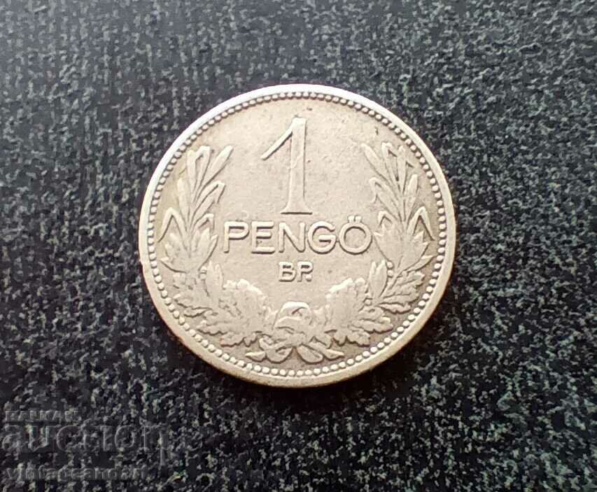 1 pengo pengo 1926, Ungaria, monedă de argint, argint