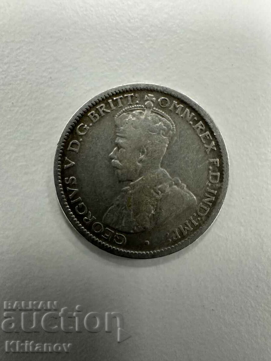 6 pence 1914 Australia George V Silver