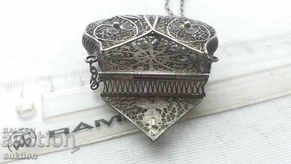 MASSIVE SILVER WOMEN'S BAG FILIGRAN - SOUVENIR 30 GR - 5 MASSIVE SILVER WOMEN'S BAG FILIGRAN - SOUVENIR 30 GR - 5