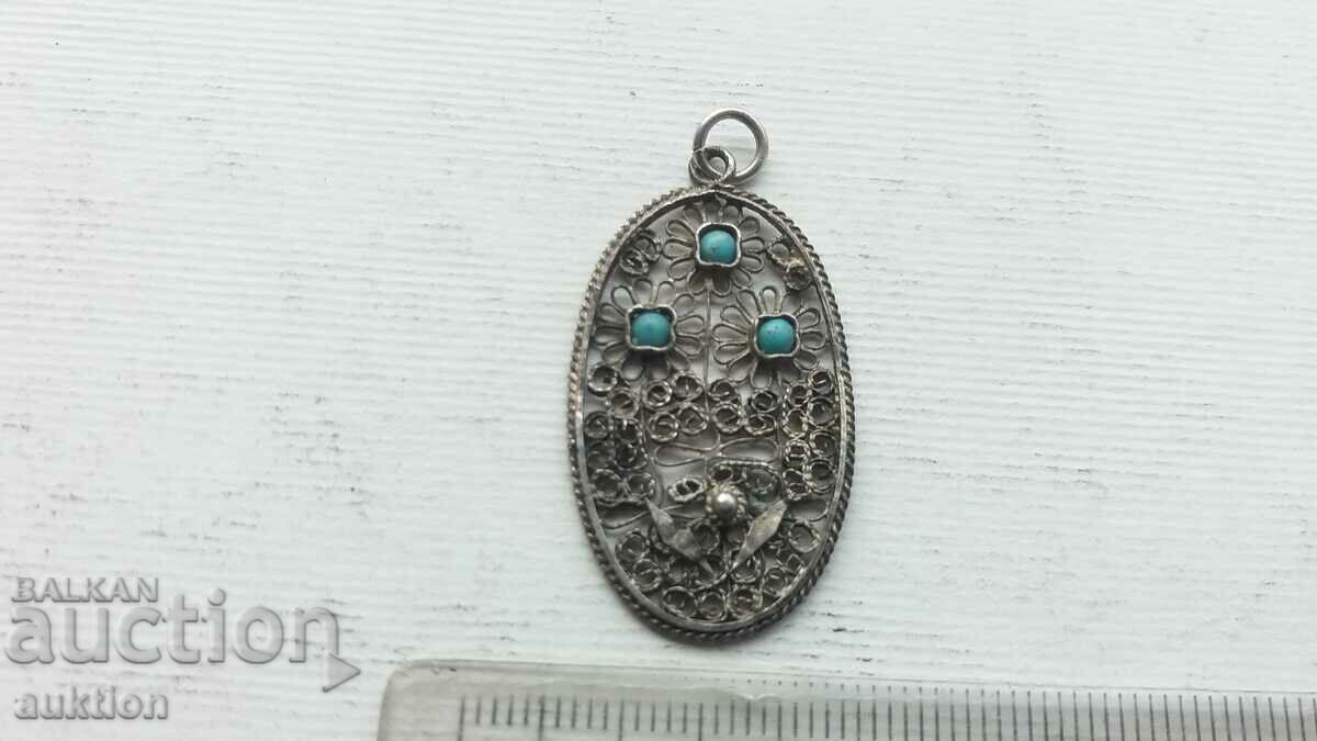 FILIGRAN - SILVER PENDANT WITH STONES with price 21.99 BGN | € 11.24 FILIGRAN - SILVER PENDANT WITH STONES with price 21.99 BGN | € 11.24