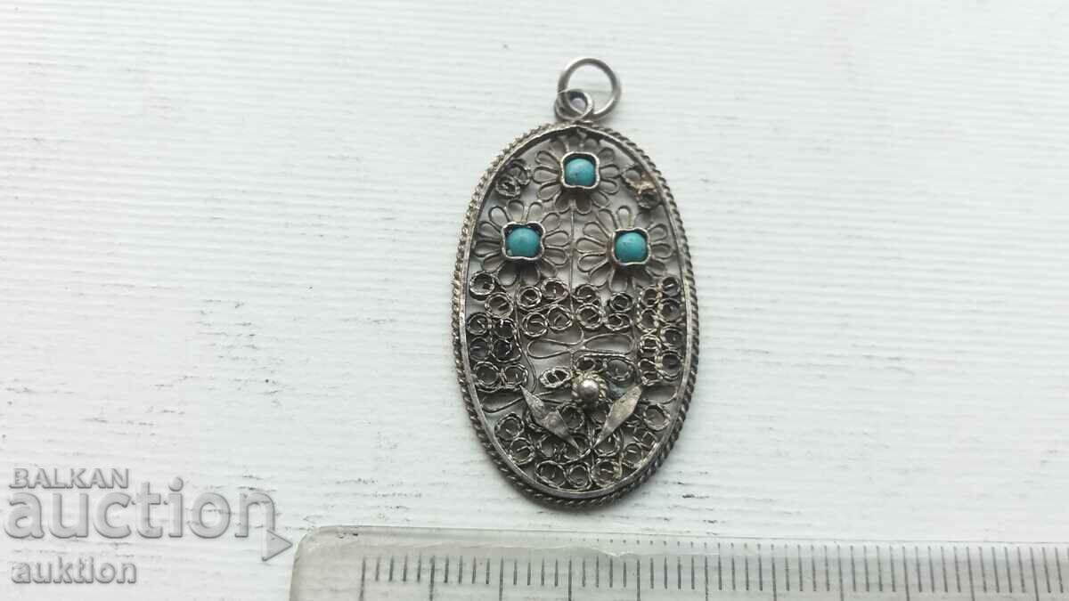 Auction FILIGRAN - SILVER PENDANT WITH STONES Auction FILIGRAN - SILVER PENDANT WITH STONES