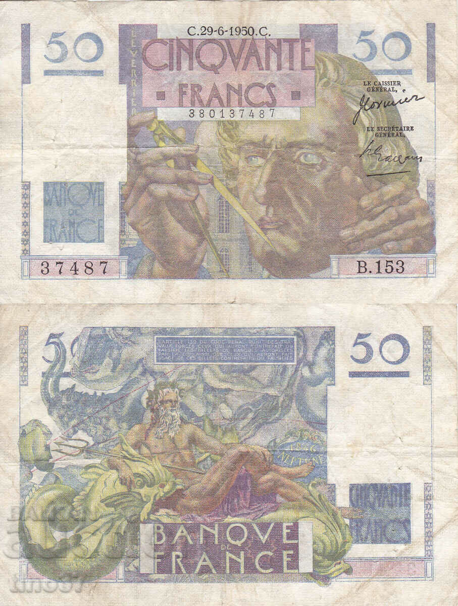 tino37- FRANTA - 50 FRANC - 1950 - F