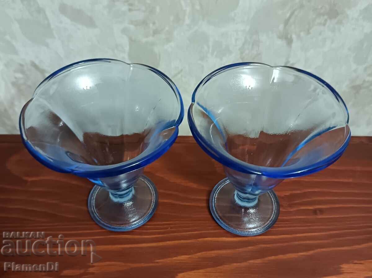 Lot of 2 Ice Cream Sundae Bowls with price 12.00 BGN | € 6.14 Lot of 2 Ice Cream Sundae Bowls with price 12.00 BGN | € 6.14