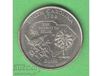 (¯`'•.¸   25 цента 2000 P  САЩ (South Carolina) ¸.•'´¯)