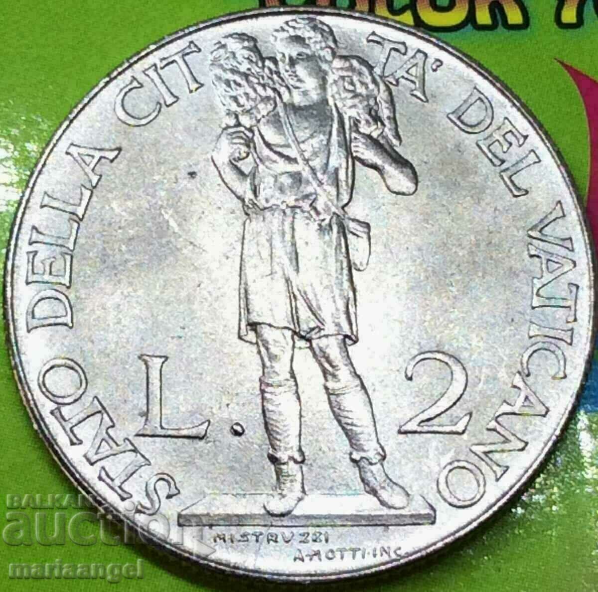 2 lire 1941 Vatican Ioan Botezătorul