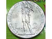 2 lire 1941 Vatican Ioan Botezătorul