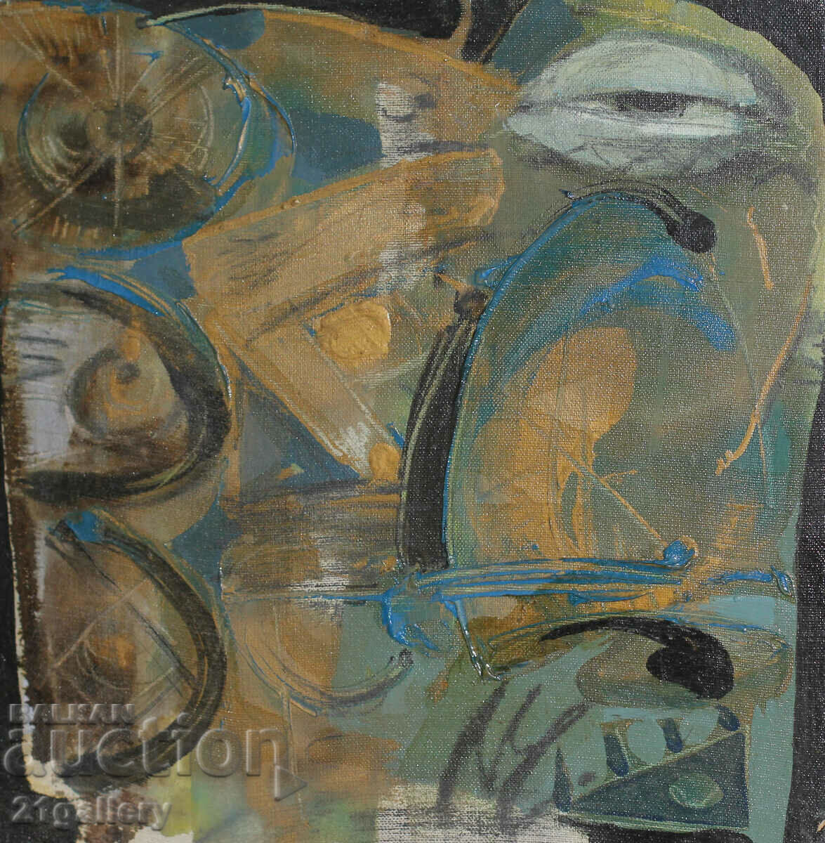 Auction Mariana Ezhbekova, abstract composition oil paints Auction Mariana Ezhbekova, abstract composition oil paints