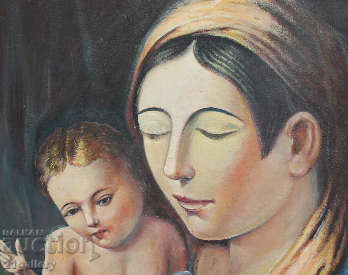 Delivery of "Madonna and Child" oil, early/mid 20th century. Delivery of "Madonna and Child" oil, early/mid 20th century.