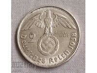 2 timbre 1938 Swastika Al Treilea Reich.#1