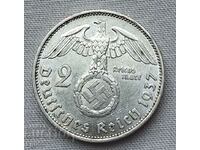 2 timbre 1937 Swastika al treilea Reich.#1