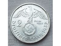 2 timbre 1937 Swastika Al Treilea Reich.#2