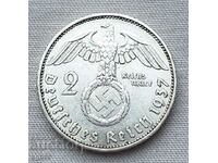 2 timbre 1937 Swastika al treilea Reich.#4