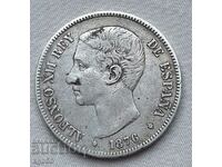 5 песети  1876 г. Испания.#1