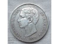 5 pesetas 1876 Spania #2