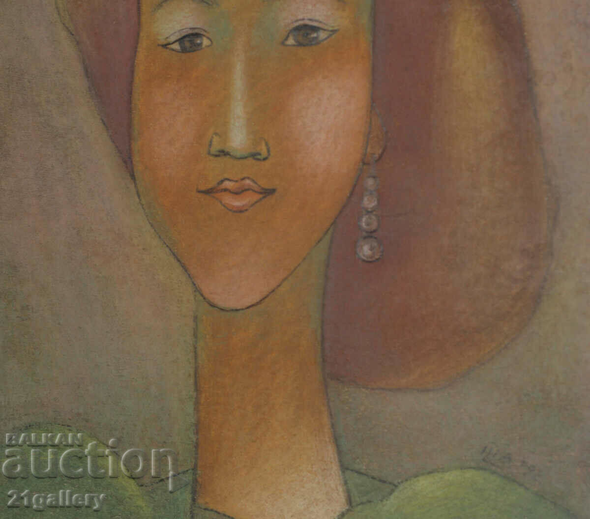 Iliya Rangelov Portrait pastel 1992 - 5