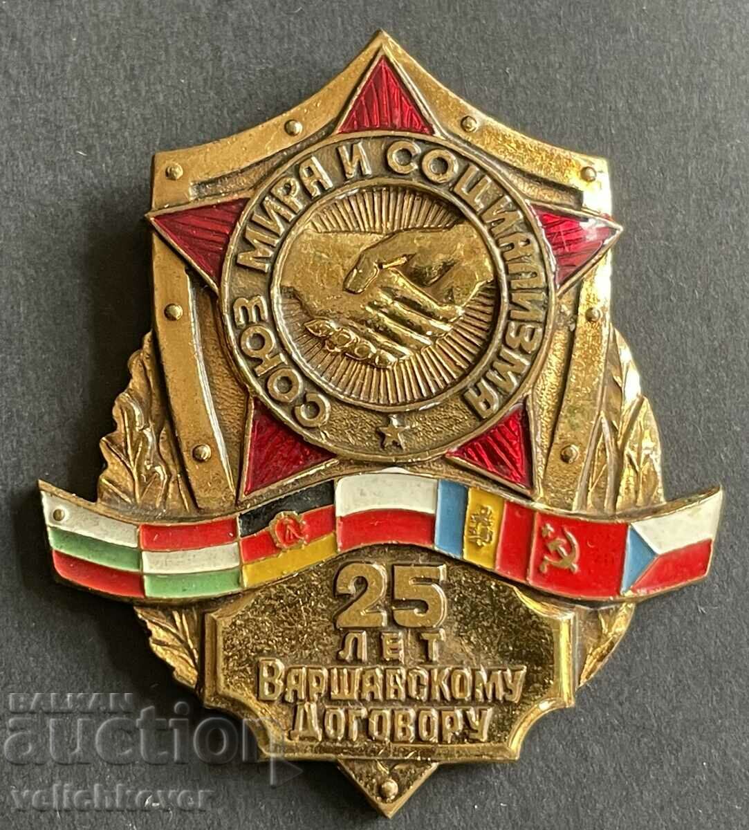 39283 USSR mark 25 years. Warsaw Pact military alliance of social