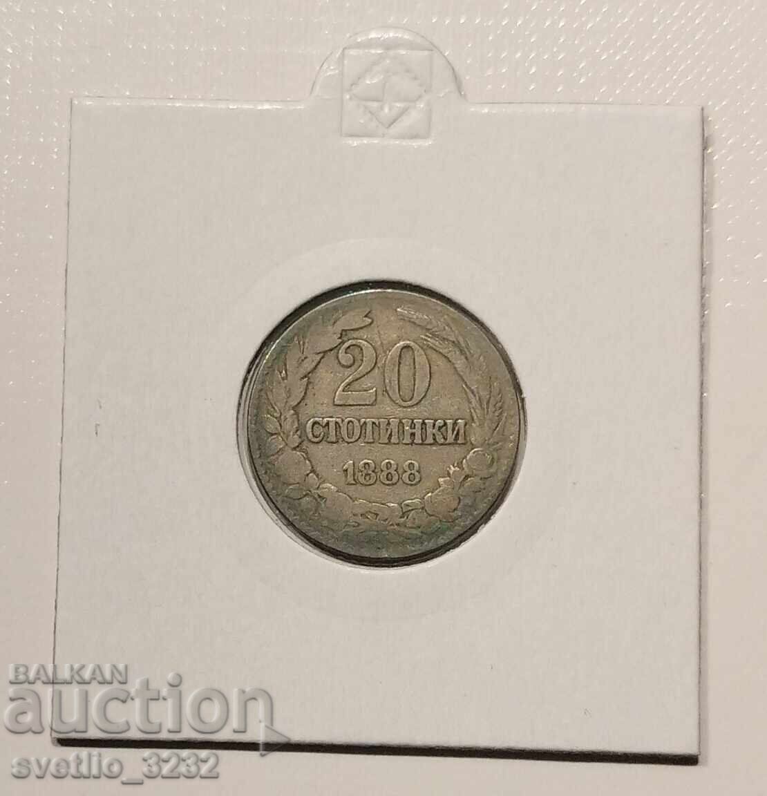 20 de cenți 1888