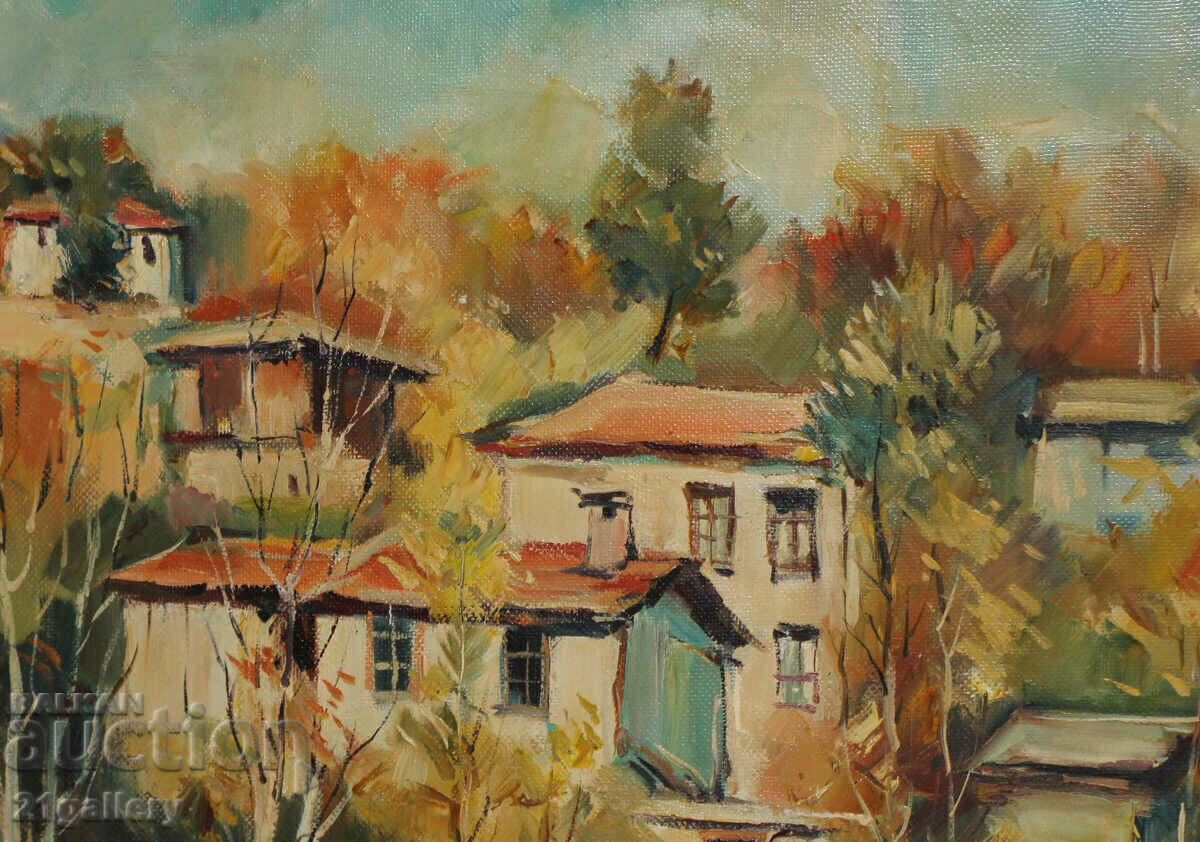 Auction Hristo Vlashev Landscape "Autumn" oil paints Auction Hristo Vlashev Landscape "Autumn" oil paints