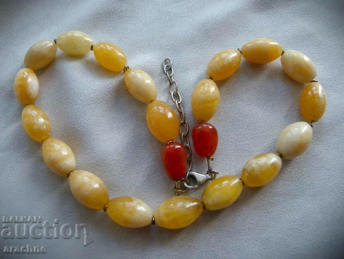 Copper Brazilian agate and silver necklace with price 80.00 BGN | € 40.90 Copper Brazilian agate and silver necklace with price 80.00 BGN | € 40.90