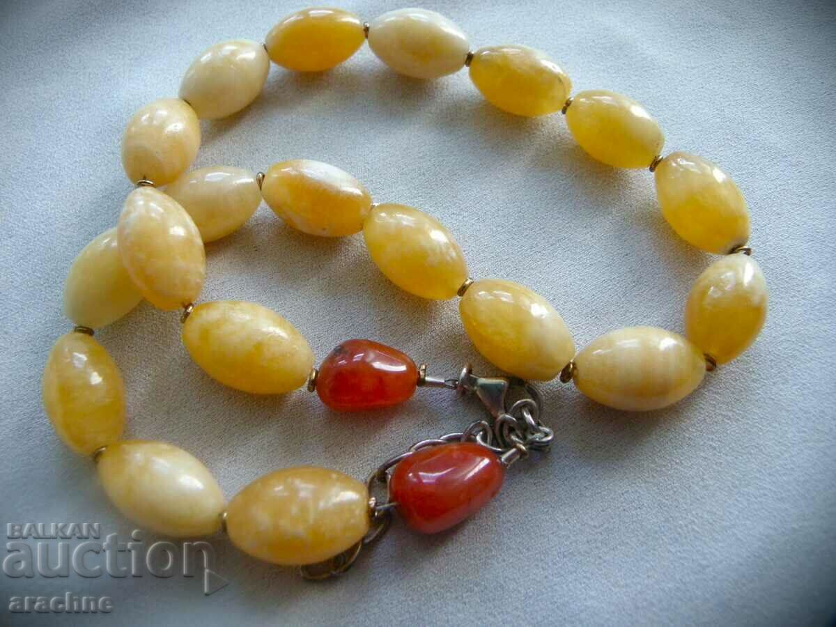 Auction Copper Brazilian agate and silver necklace Auction Copper Brazilian agate and silver necklace