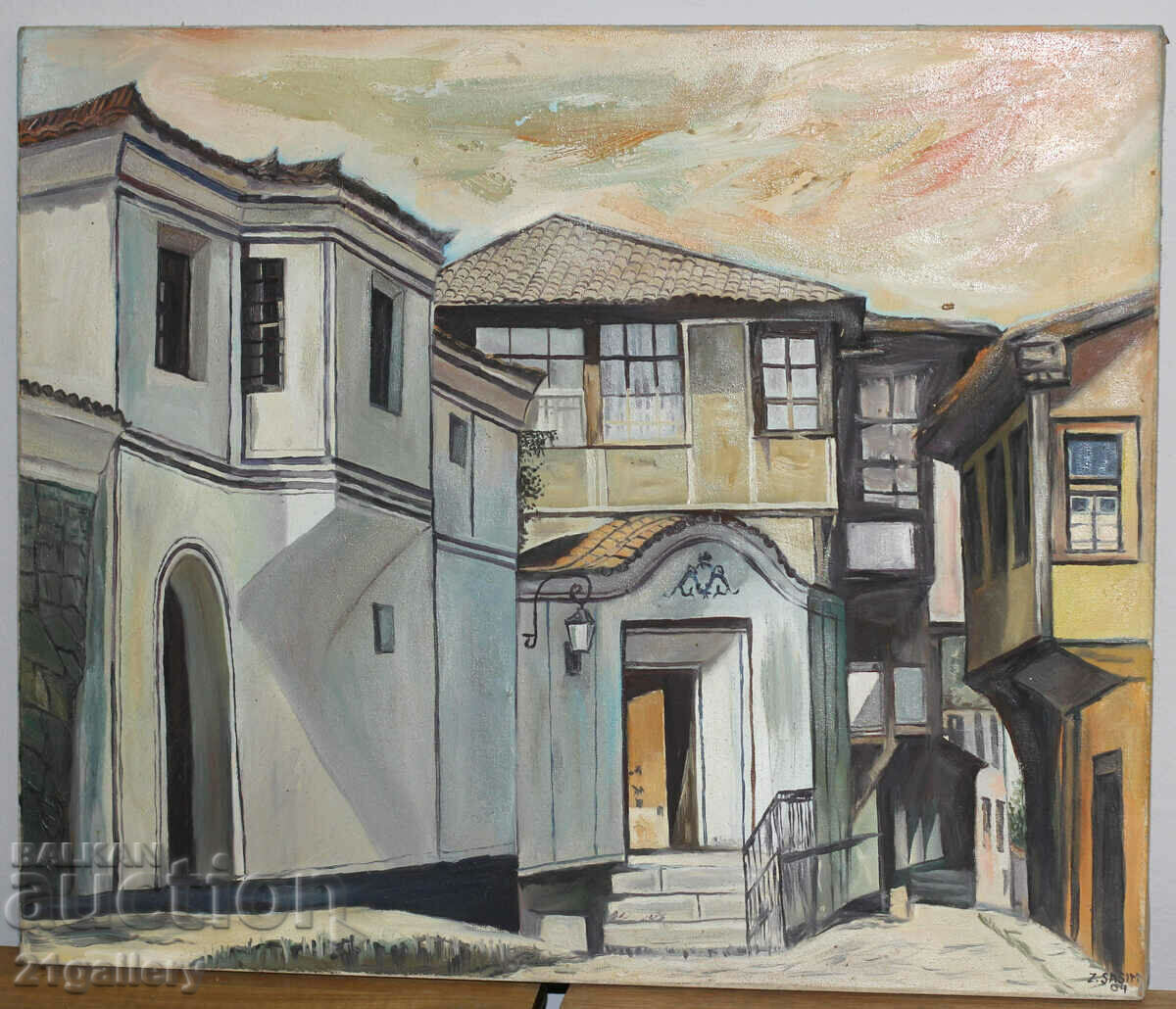 Auction  Zahari Sasim Landscape oil paints "Alafrangite" 2004.