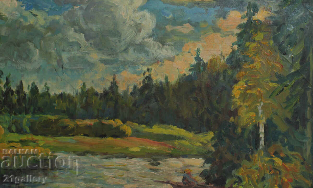 Auction Ivan Vodev (1922-1996) Landscape oil paints 1978. Auction Ivan Vodev (1922-1996) Landscape oil paints 1978.