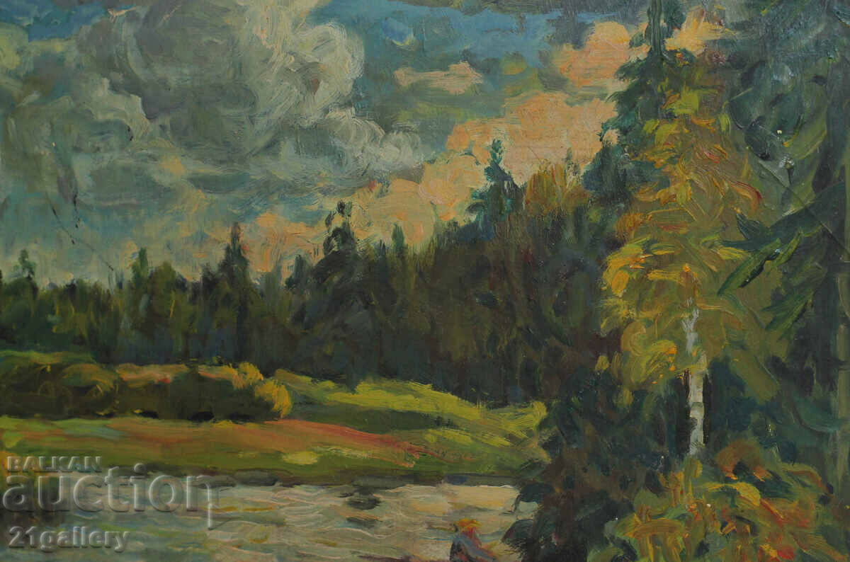 Delivery of Ivan Vodev (1922-1996) Landscape oil paints 1978. Delivery of Ivan Vodev (1922-1996) Landscape oil paints 1978.