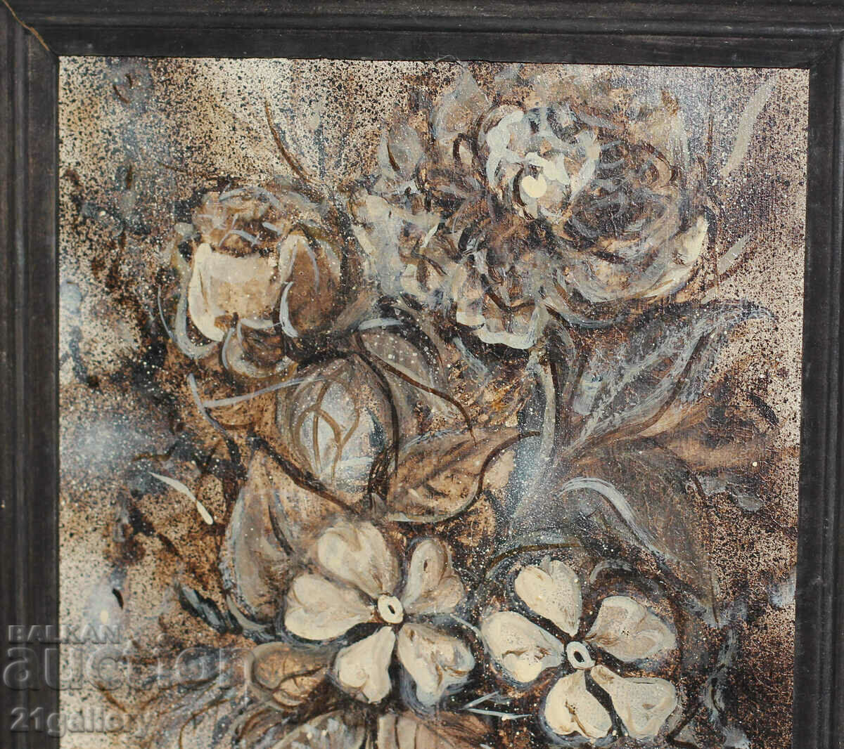 Livrarea Vaza cu natura statica cu flori, vopsele in ulei, semnata Livrarea Vaza cu natura statica cu flori, vopsele in ulei, semnata