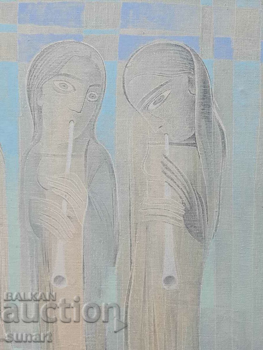 Painting by Dimitar Lalev musicians oil on canvas 50 X 61 cm with price 6500.00 BGN | € 3323.40 Painting by Dimitar Lalev musicians oil on canvas 50 X 61 cm with price 6500.00 BGN | € 3323.40