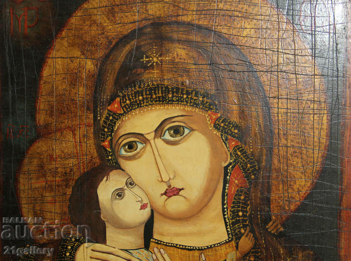 Delivery of Contemporary hand-painted icon of the Holy Virgin and Child Delivery of Contemporary hand-painted icon of the Holy Virgin and Child
