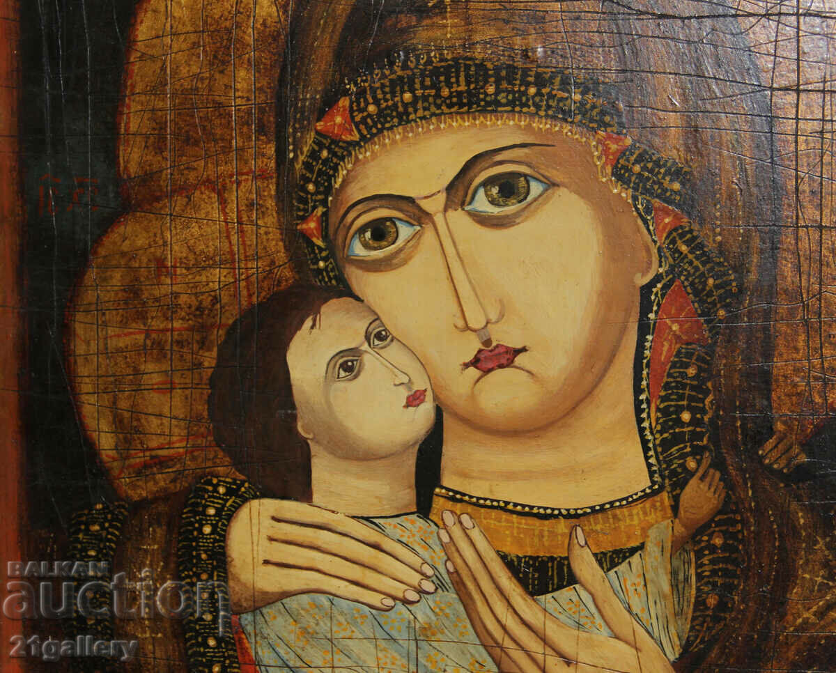 Contemporary hand-painted icon of the Holy Virgin and Child - 5 Contemporary hand-painted icon of the Holy Virgin and Child - 5