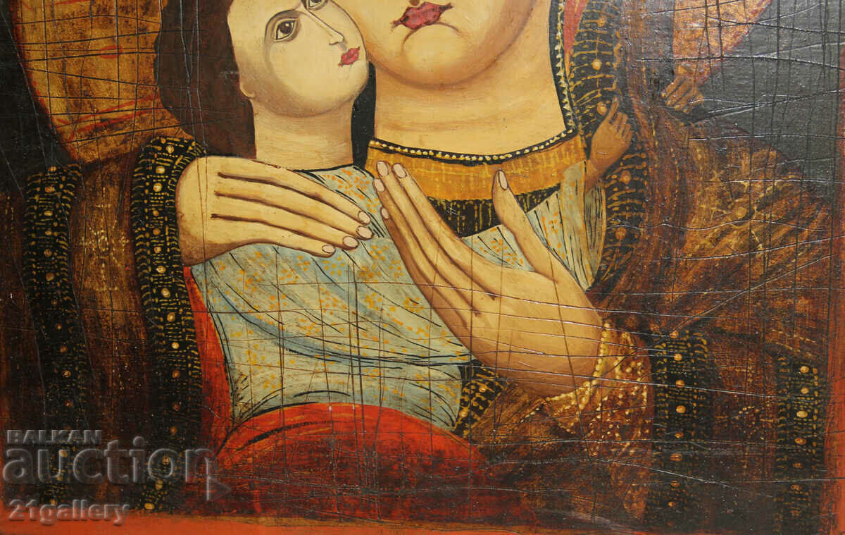 Contemporary hand-painted icon of the Holy Virgin and Child - 7 Contemporary hand-painted icon of the Holy Virgin and Child - 7