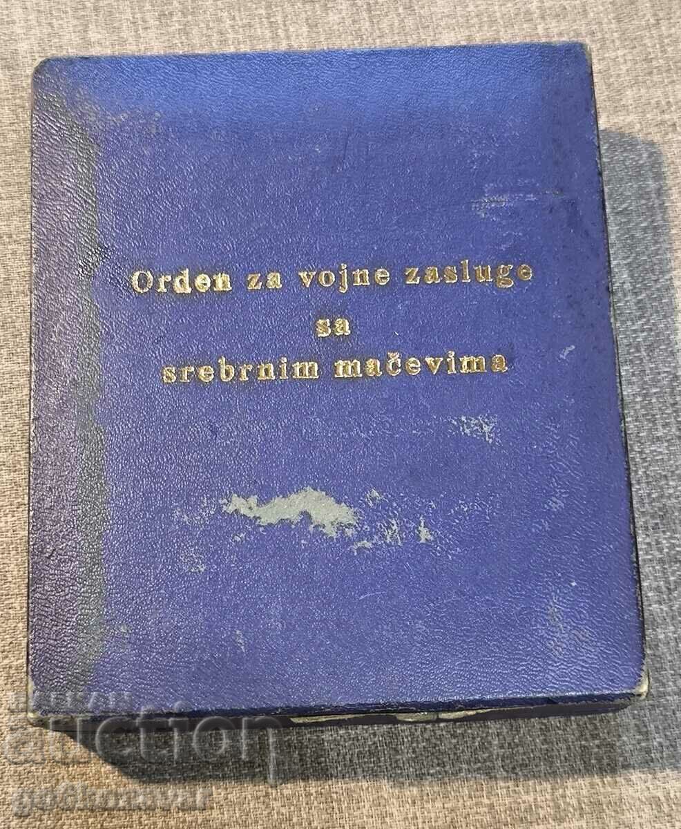 Iugoslavia Ordinul Meritul Militar gradul lll 1951 Argint ! - 6