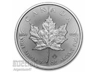 NOU!!! SILVER 1 OZ 2025 CANADA - FRUNZĂ DE ARTAR