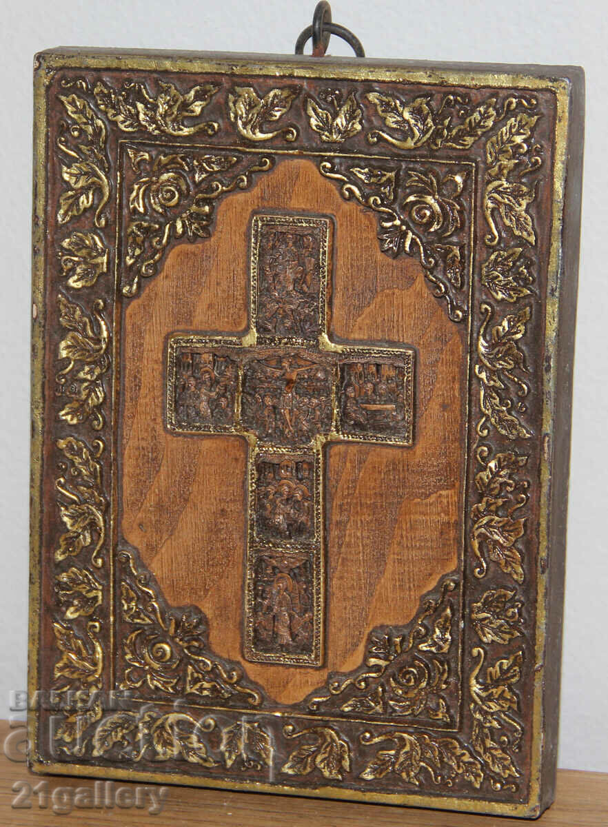 Hand carved icon The Cross of Christ Hand carved icon The Cross of Christ