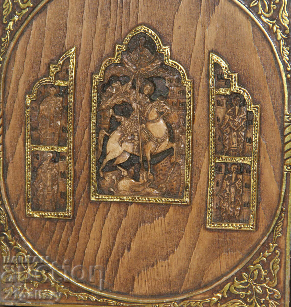 Delivery of Hand carved icon of Saint George Delivery of Hand carved icon of Saint George