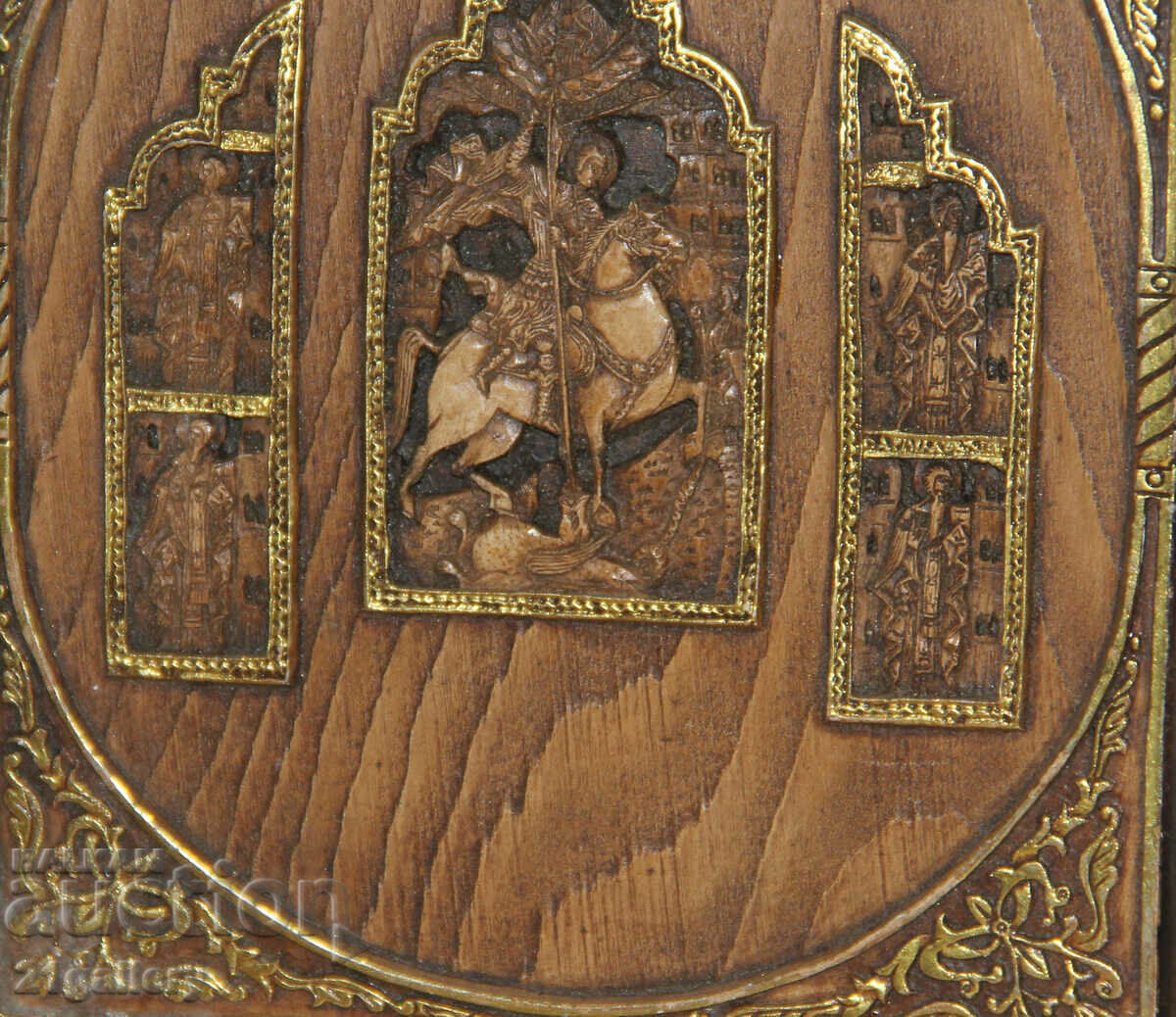 Hand carved icon of Saint George - 5 Hand carved icon of Saint George - 5