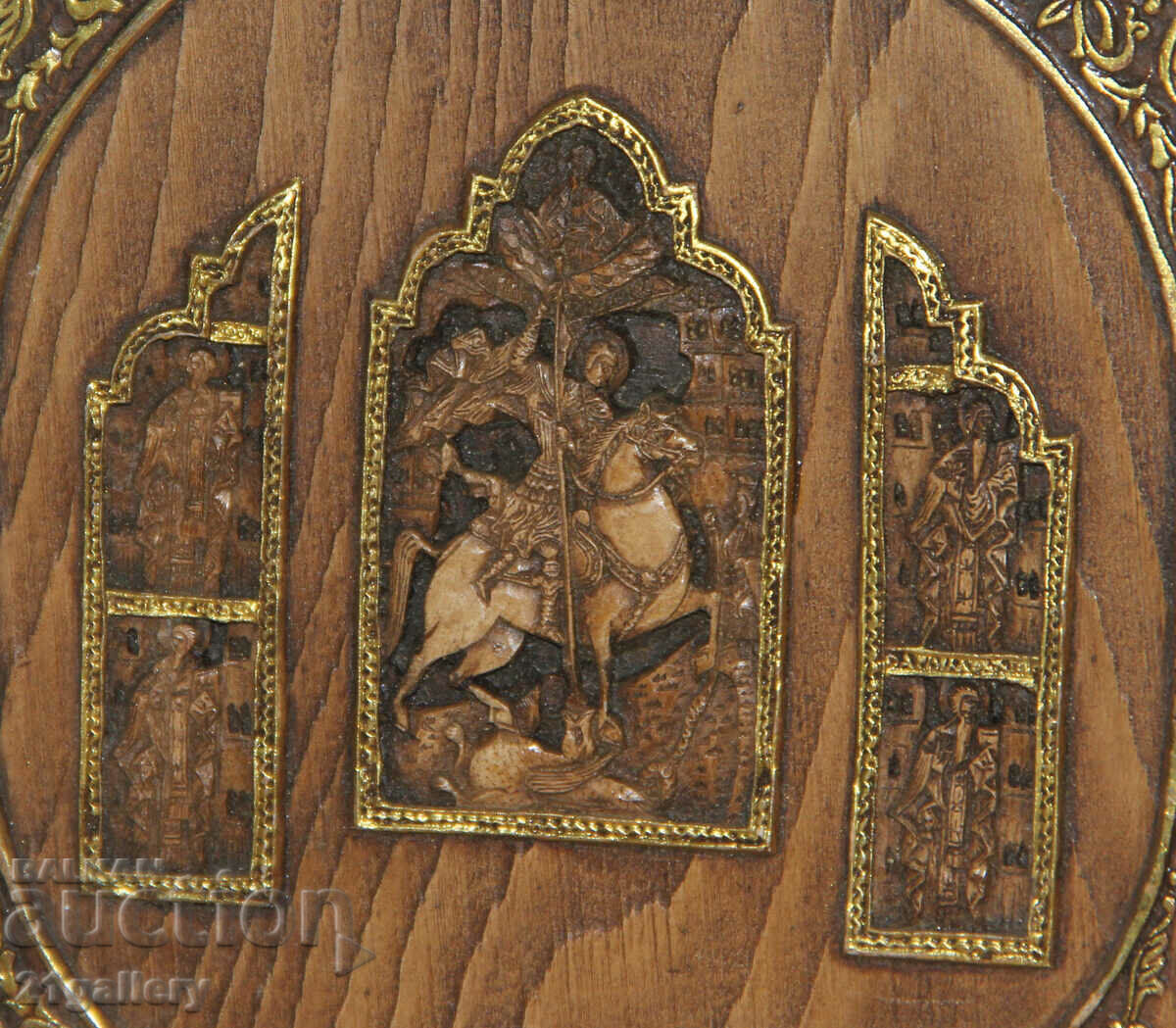 Hand carved icon of Saint George - 7 Hand carved icon of Saint George - 7