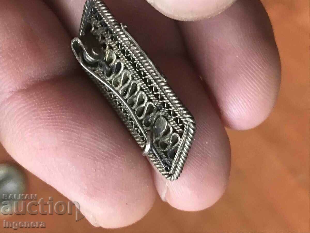 Delivery of BROOCH SILVER FILIGREE OLD ETHNIC FOLKLORE
