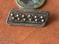 BROOCH SILVER FILIGREE OLD ETHNIC FOLKLORE