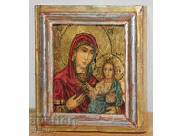 Hand-painted icon of the Holy Mother of God with the Child