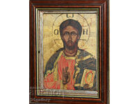 Hand painted icon Jesus Christ Pantokrator