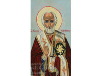 Hand painted icon of Saint Nicholas the Wonderworker