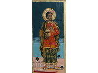 Hand painted icon of Saint Cosmas