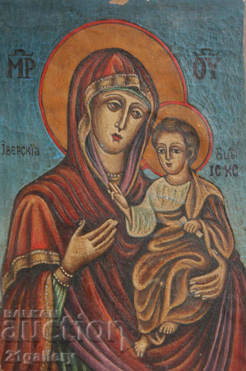 Hand-painted icon of the Holy Mother of God with the Child with price 250.00 BGN | € 127.82 Hand-painted icon of the Holy Mother of God with the Child with price 250.00 BGN | € 127.82