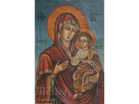 Hand-painted icon of the Holy Mother of God with the Child