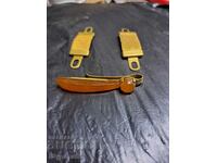 Βελόνα και μανσέτες κεχριμπαρένιο