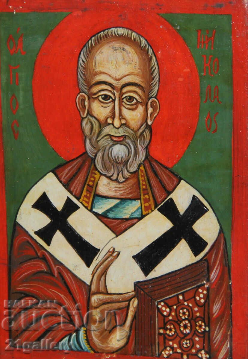 Delivery of Hand painted icon of Saint Nicholas the Wonderworker Delivery of Hand painted icon of Saint Nicholas the Wonderworker
